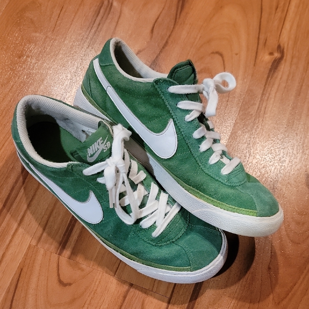Nike Green Suede Sneakers